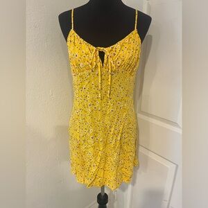 No Boundaries Yellow Floral Mini Dress